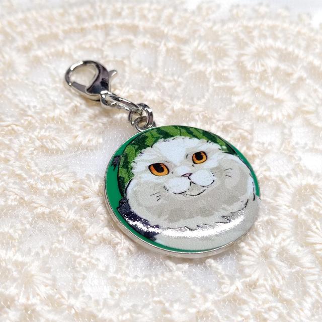 ハンドメイド☆ファスナーチャーム☆スイカねこちゃん < 女性ファッション ハンドメイド☆ファスナーチャーム☆スイカねこちゃん < 女性ファッションの
