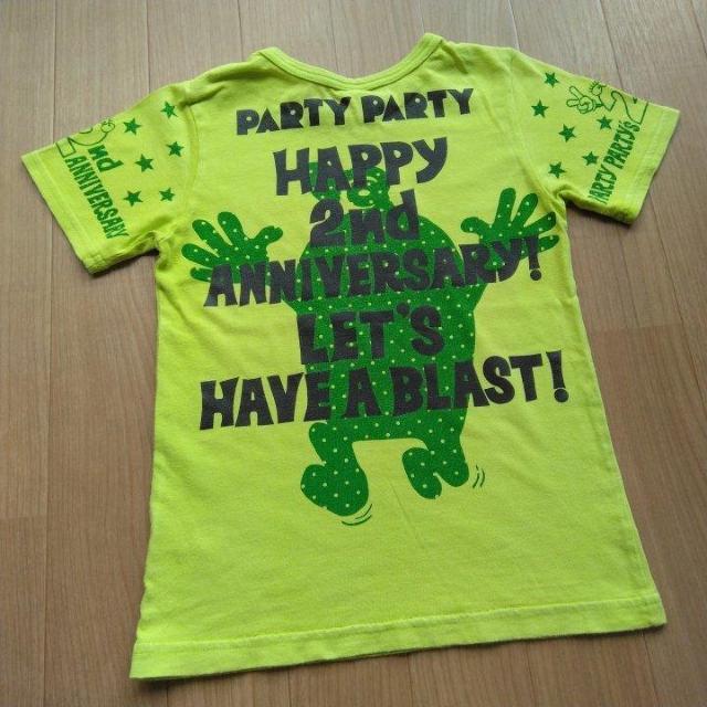 アニバーサリーTシャツ 120 黄緑 partyparty < ブランド アニバーサリーTシャツ 120 黄緑 partyparty < ブランドの