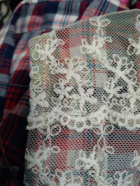 Ank Rouge☆チェック柄肩あき半袖パフスリシャツ < ブランド Ank Rouge☆チェック柄肩あき半袖パフスリシャツ < ブランドの