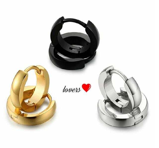 送料無料2個クロムゴールドサージカルステンフープリングピアス < 女性アクセサリー/時計  送料無料2個クロムゴールドサージカルステンフープリングピアス < 女性アクセサリー/時計の