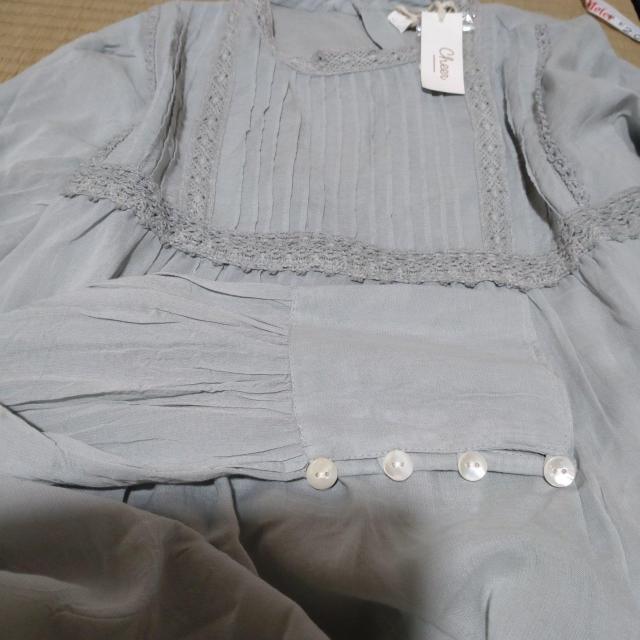 Cheerブルーグレー長袖ワンピース < 女性ファッション Cheerブルーグレー長袖ワンピース < 女性ファッションの