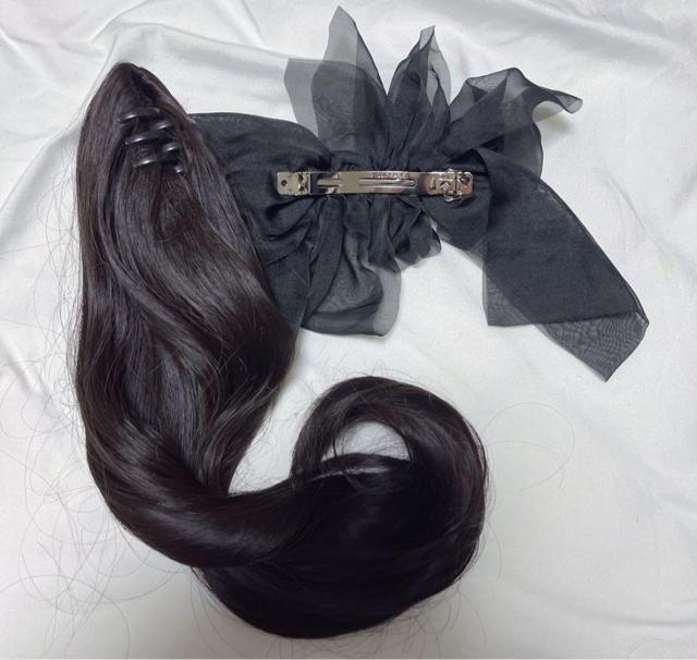 新品未使用クリップ式リボン付ポニーテールウィッグダークブラウン40cm < 女性ファッション 新品未使用クリップ式リボン付ポニーテールウィッグダークブラウン40cm < 女性ファッションの