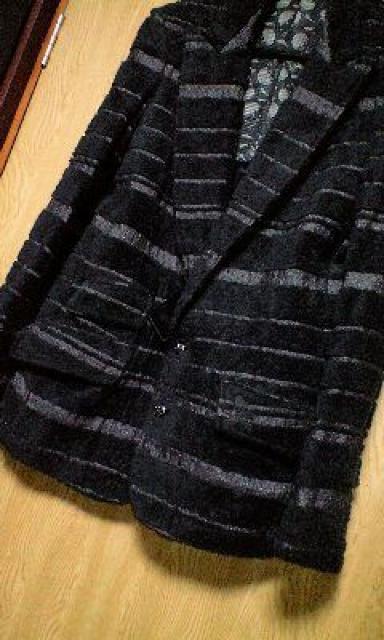 新品ロエン スカル刺繍ボーダーパターンパイルテーラードジャケット46 < ブランド  新品ロエン スカル刺繍ボーダーパターンパイルテーラードジャケット46 < ブランドの