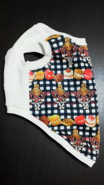 ハンドメイド*ヒスミニTシャツ*マカロン柄・黒・チェック・白・犬用*L < ペット/手芸/園芸  ハンドメイド*ヒスミニTシャツ*マカロン柄・黒・チェック・白・犬用*L < ペット/手芸/園芸の