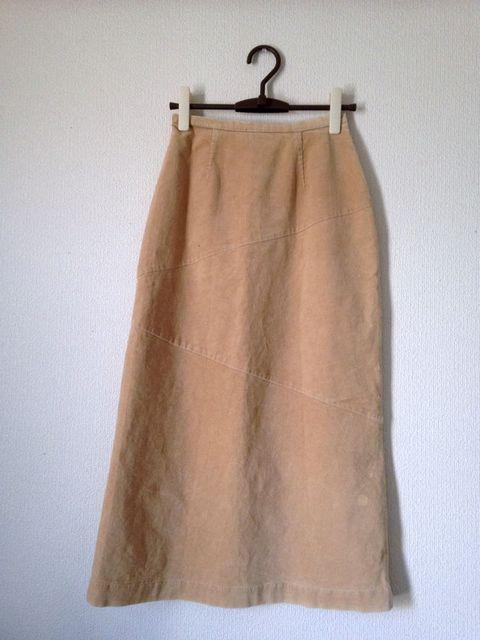 place pause■コーデュロイ ベージュ ロング マキシ スカート < 女性ファッション  place pause■コーデュロイ ベージュ ロング マキシ スカート  < 女性ファッションの