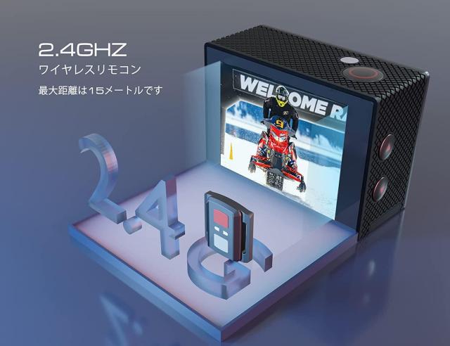 アクションカメラ 4K 30fps 20MP WiFi搭載 40M防水 2.4Gリモコン付き < 家電/AV  アクションカメラ 4K 30fps 20MP WiFi搭載 40M防水 2.4Gリモコン付き < 家電/AVの