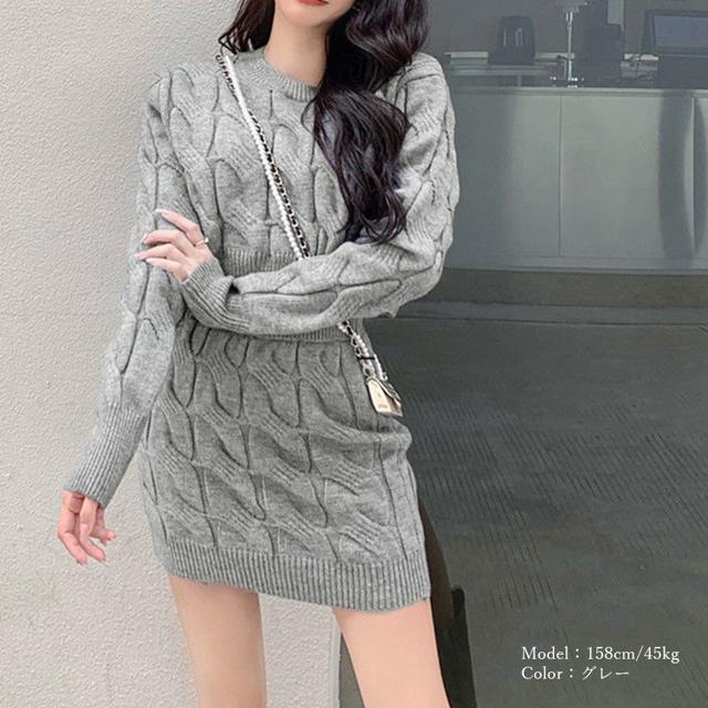 送料無料 新品 ニットトップス ミニスカートセットアップ < 女性ファッション  送料無料 新品 ニットトップス ミニスカートセットアップ < 女性ファッションの