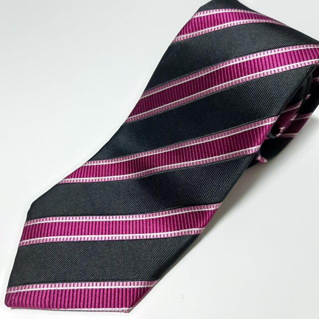 PERSON'S  ネクタイ 黒 ストライプ < 男性ファッション  PERSON'S  ネクタイ 黒 ストライプ  < 男性ファッションの