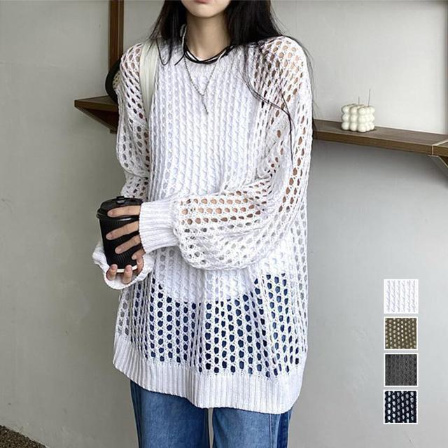 送料無料 新品 メッシュニット 透かし編みトップス 長袖 < 女性ファッション  送料無料 新品 メッシュニット 透かし編みトップス 長袖  < 女性ファッションの