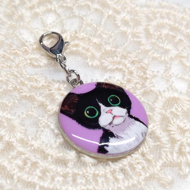 ハンドメイド☆ファスナーチャーム☆ハチワレねこちゃん < 女性ファッション ハンドメイド☆ファスナーチャーム☆ハチワレねこちゃん < 女性ファッションの