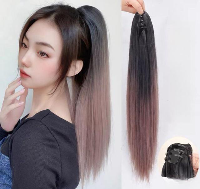 新品未使用クリップ式ポニーテールウィッググラデーションストレート50cm < 女性ファッション 新品未使用クリップ式ポニーテールウィッググラデーションストレート50cm < 女性ファッションの