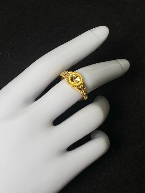 【超美品】地金 赤金 デザインリング 指輪 豪華 ゴールドリング < 女性ファッション 【超美品】地金 赤金 デザインリング 指輪 豪華 ゴールドリング < 女性ファッションの