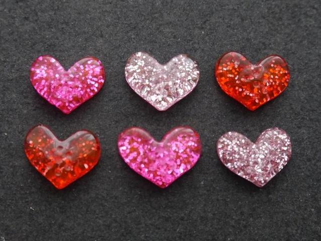 プラパーツ 手芸・アクセサリーパーツ  ラメハート パーツ 6個セット デコパーツ < 香水/コスメ/ネイル  プラパーツ 手芸・アクセサリーパーツ  ラメハート パーツ 6個セット デコパーツ  < 香水/コスメ/ネイルの