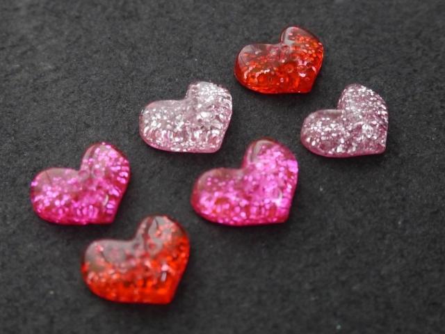 プラパーツ 手芸・アクセサリーパーツ  ラメハート パーツ 6個セット デコパーツ < 香水/コスメ/ネイル  プラパーツ 手芸・アクセサリーパーツ  ラメハート パーツ 6個セット デコパーツ < 香水/コスメ/ネイルの
