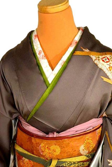【最高峰】新品同様 銀座きしや【きしや好み】作家物 金駒シシュウ 1つ紋 訪問着 身丈159.5cm 裄丈62.5cm T3387 < 女性ファッション  【最高峰】新品同様 銀座きしや【きしや好み】作家物 金駒シシュウ 1つ紋 訪問着 身丈159.5cm 裄丈62.5cm T3387 < 女性ファッションの
