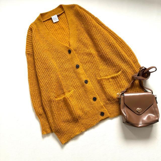 ◆美品◆ニコアンド×ケイタマルヤマ◆ふわふわモヘヤ混カーディガン◆マスタード◆F < ブランド ◆美品◆ニコアンド×ケイタマルヤマ◆ふわふわモヘヤ混カーディガン◆マスタード◆F < ブランドの