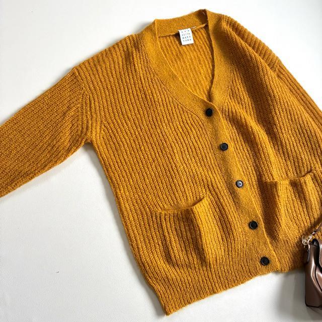 ◆美品◆ニコアンド×ケイタマルヤマ◆ふわふわモヘヤ混カーディガン◆マスタード◆F < ブランド ◆美品◆ニコアンド×ケイタマルヤマ◆ふわふわモヘヤ混カーディガン◆マスタード◆F < ブランドの