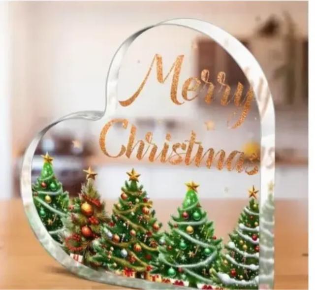 【新商品】【クリスマス特集】クリスマス ハート型 アクリル 置物 ツリー柄 インテリア雑貨 オブジェ < インテリア/ライフ 【新商品】【クリスマス特集】クリスマス ハート型 アクリル 置物 ツリー柄 インテリア雑貨 オブジェ < インテリア/ライフの