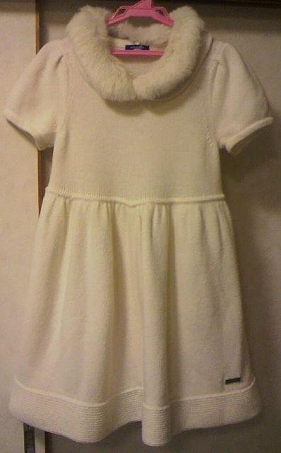 BURBERRY BLUE LABEL★ラビットファー襟付きニットワンピース < ブランド  BURBERRY BLUE LABEL★ラビットファー襟付きニットワンピース < ブランドの