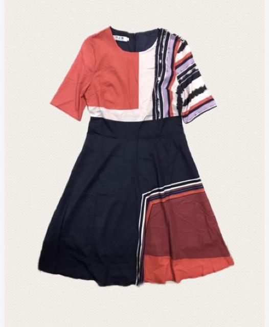 デートお呼ばれパーティー〓切替柄ワンピースドレス(L)新品〓 < 女性ファッション デートお呼ばれパーティー〓切替柄ワンピースドレス(L)新品〓 < 女性ファッションの