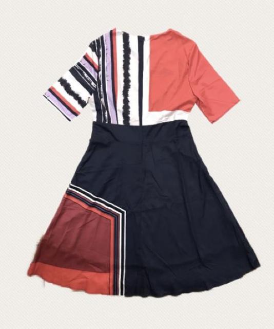 デートお呼ばれパーティー〓切替柄ワンピースドレス(L)新品〓 < 女性ファッション デートお呼ばれパーティー〓切替柄ワンピースドレス(L)新品〓 < 女性ファッションの