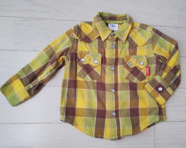 80★Donky Jossy★チェックシャツ★コットン微起毛素材★美品★送料無料 < キッズ/ベビー  80★Donky Jossy★チェックシャツ★コットン微起毛素材★美品★送料無料  < キッズ/ベビーの