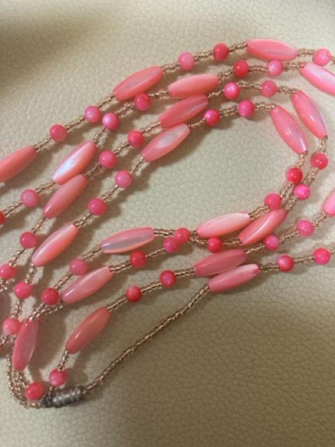 1893.昭和レトロ☆ピンクの2連ネックレス < おもちゃ  1893.昭和レトロ☆ピンクの2連ネックレス < おもちゃの
