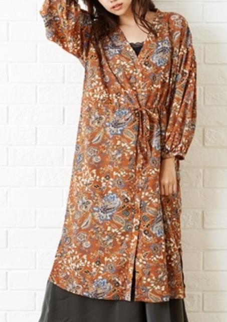 フリーサイズ★chocol raffine robe★花柄シフォンワンピース★送料無料 < 女性ファッション  フリーサイズ★chocol raffine robe★花柄シフォンワンピース★送料無料 < 女性ファッションの