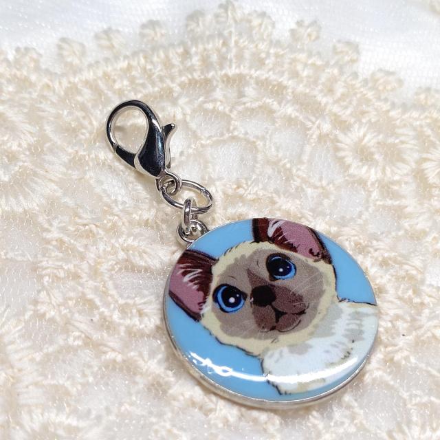 ハンドメイド☆ファスナーチャーム☆シャムねこちゃん < 女性ファッション ハンドメイド☆ファスナーチャーム☆シャムねこちゃん < 女性ファッションの