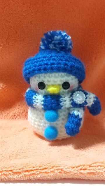 ひよ雪だるま*編みぐるみ(青) < ペット/手芸/園芸 ひよ雪だるま*編みぐるみ(青) < ペット/手芸/園芸の