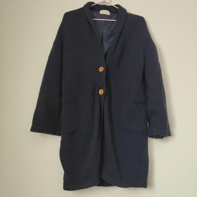 ネイビー ニットカーディガン ボタン付き < 女性ファッション ネイビー ニットカーディガン ボタン付き < 女性ファッションの