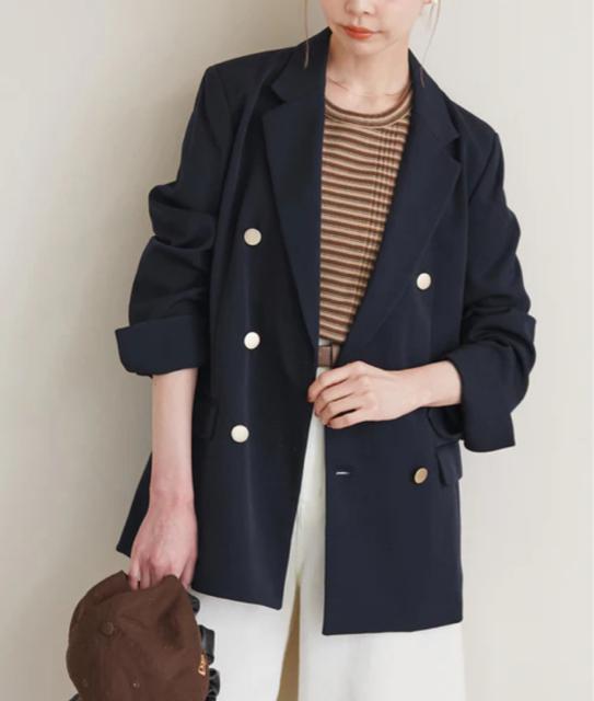 ◆新品◆ロペピクニック◆金ボタンダブルジャケット◆長め◆紺ブレ◆L◆テーラード < 女性ファッション ◆新品◆ロペピクニック◆金ボタンダブルジャケット◆長め◆紺ブレ◆L◆テーラード < 女性ファッションの