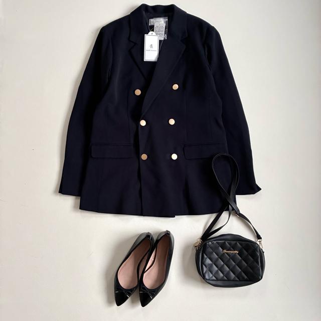 ◆新品◆ロペピクニック◆金ボタンダブルジャケット◆長め◆紺ブレ◆L◆テーラード < 女性ファッション ◆新品◆ロペピクニック◆金ボタンダブルジャケット◆長め◆紺ブレ◆L◆テーラード < 女性ファッションの