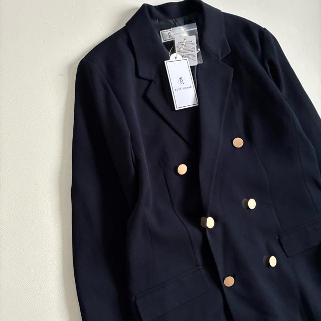 ◆新品◆ロペピクニック◆金ボタンダブルジャケット◆長め◆紺ブレ◆L◆テーラード < 女性ファッション ◆新品◆ロペピクニック◆金ボタンダブルジャケット◆長め◆紺ブレ◆L◆テーラード < 女性ファッションの