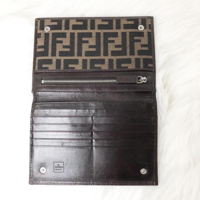 FENDI フェンディ 長財布 二つ折り財布 ズッカ柄 キャンバス レザー < ブランド FENDI フェンディ 長財布 二つ折り財布 ズッカ柄 キャンバス レザー < ブランドの