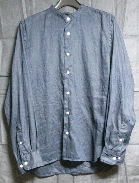 無印良品 リネンスタンドカラーシャツ L ダークネイビー < 男性ファッション  無印良品 リネンスタンドカラーシャツ L ダークネイビー  < 男性ファッションの