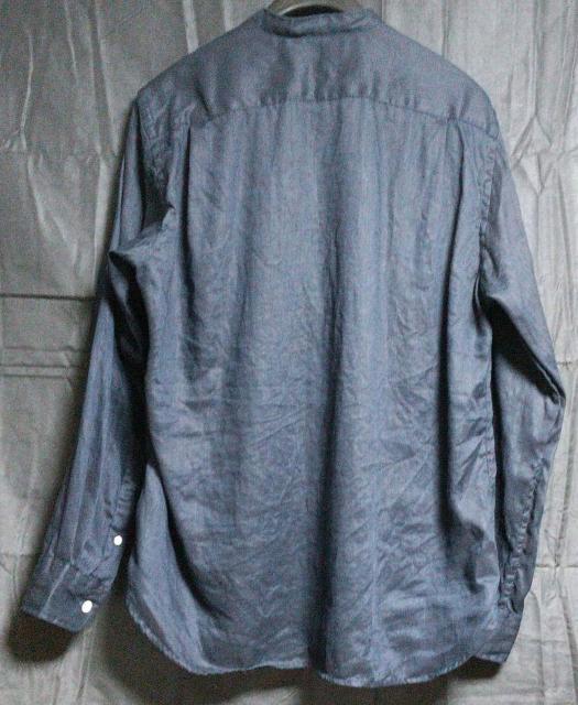 無印良品 リネンスタンドカラーシャツ L ダークネイビー < 男性ファッション  無印良品 リネンスタンドカラーシャツ L ダークネイビー < 男性ファッションの