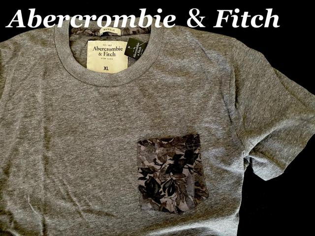 【Abercrombie & Fitch】アバクロ Vintage 胸ポケット付きTシャツ ハイビスカス柄 XL /H.Gray < ブランド  【Abercrombie & Fitch】アバクロ Vintage 胸ポケット付きTシャツ ハイビスカス柄 XL /H.Gray < ブランドの