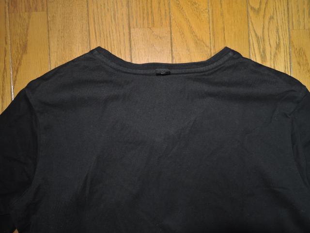 wjk ダブルジェイケイ レザーポケット V字 Tシャツ M 黒 羊革 leather pocket V/N C/S カットソー < ブランド wjk ダブルジェイケイ レザーポケット V字 Tシャツ M 黒 羊革 leather pocket V/N C/S カットソー < ブランドの