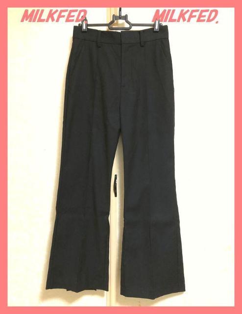 ☆ミルクフェド☆超美品足長美脚♪バックプリーツセンタープレスフレアパンツM < ブランド ☆ミルクフェド☆超美品足長美脚♪バックプリーツセンタープレスフレアパンツM < ブランドの
