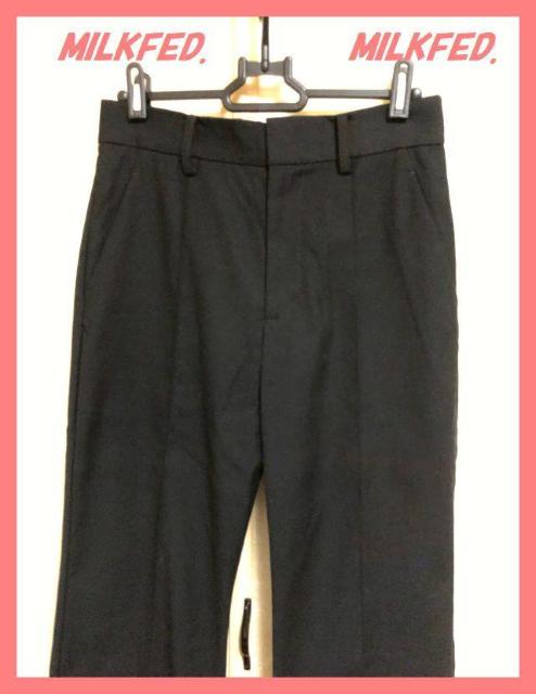 ☆ミルクフェド☆超美品足長美脚♪バックプリーツセンタープレスフレアパンツM < ブランド ☆ミルクフェド☆超美品足長美脚♪バックプリーツセンタープレスフレアパンツM < ブランドの
