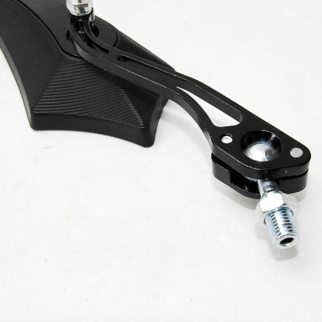 ニュースタイル バイク用 サイドミラー ブラック 変換アダプター付 カスタム 汎用 バックミラー 五角形 オートバイ 原付 黒 < 自動車/バイク ニュースタイル バイク用 サイドミラー ブラック 変換アダプター付 カスタム 汎用 バックミラー 五角形 オートバイ 原付 黒 < 自動車/バイク