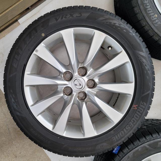 LEXUS レクサス LS 後期 純正アルミホイール18インチ7.5J+32 5H PCD120スタッドレスタイヤ付き4本セット < 自動車/バイク LEXUS レクサス LS 後期 純正アルミホイール18インチ7.5J+32 5H PCD120スタッドレスタイヤ付き4本セット < 自動車/バイク