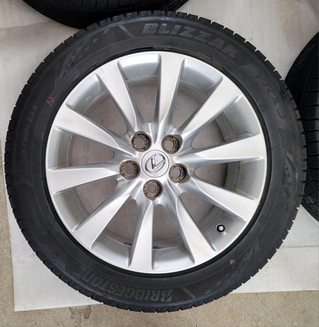 LEXUS レクサス LS 後期 純正アルミホイール18インチ7.5J+32 5H PCD120スタッドレスタイヤ付き4本セット < 自動車/バイク LEXUS レクサス LS 後期 純正アルミホイール18インチ7.5J+32 5H PCD120スタッドレスタイヤ付き4本セット < 自動車/バイク