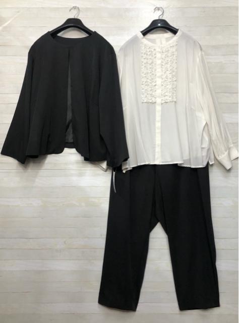 新品☆6L♪黒無地ナチュラル系パンツスーツ3点set入学式卒業式にも♪☆R161 < 女性ファッション 新品☆6L♪黒無地ナチュラル系パンツスーツ3点set入学式卒業式にも♪☆R161 < 女性ファッションの