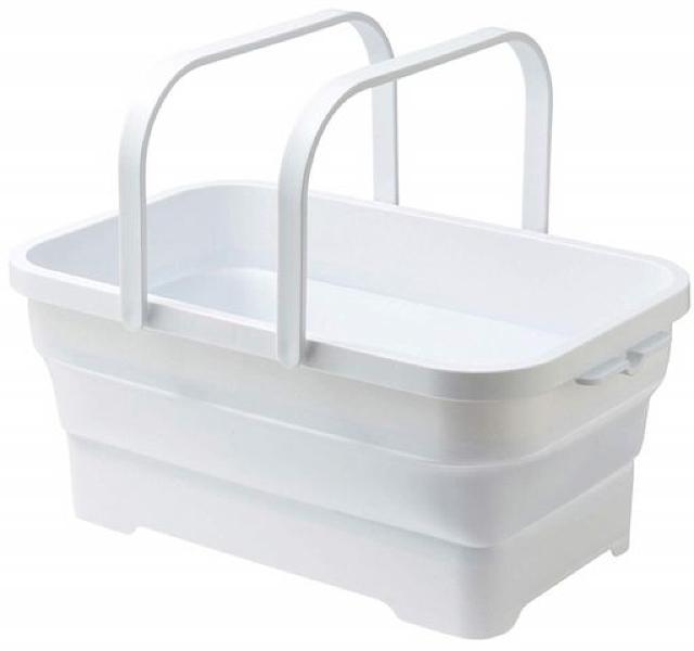 ISETO (伊勢藤) ソフトバスケット I-581 折りたたみバスケット ホワイト キャンプやバーベキュー アウトドア用 防災用 < インテリア/ライフ  ISETO (伊勢藤) ソフトバスケット I-581 折りたたみバスケット ホワイト キャンプやバーベキュー アウトドア用 防災用  < インテリア/ライフの