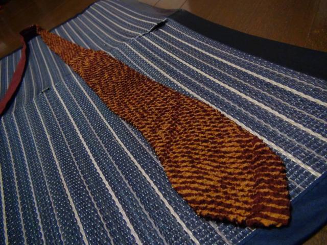 伝統工芸の手しぼりネクタイ 創作 シルク100%!。 < 男性ファッション  伝統工芸の手しぼりネクタイ 創作 シルク100%!。 < 男性ファッションの