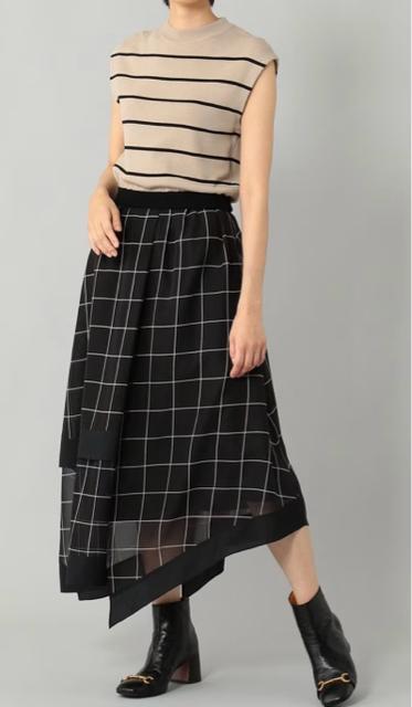 GRACECONTINENTALDiagram切替フレアニットワンピースグレースコンチネンタルダイアグラムボーダーフレンチスリーブ < ブランド GRACECONTINENTALDiagram切替フレアニットワンピースグレースコンチネンタルダイアグラムボーダーフレンチスリーブ < ブランドの