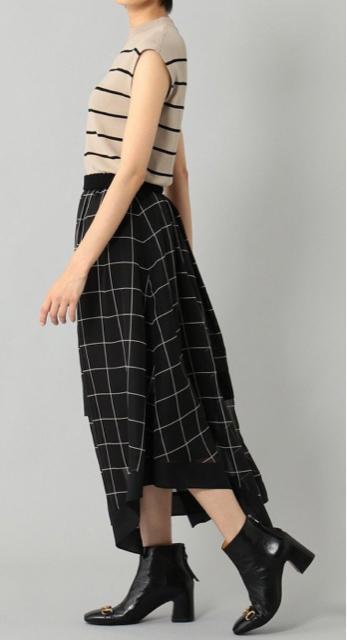 GRACECONTINENTALDiagram切替フレアニットワンピースグレースコンチネンタルダイアグラムボーダーフレンチスリーブ < ブランド GRACECONTINENTALDiagram切替フレアニットワンピースグレースコンチネンタルダイアグラムボーダーフレンチスリーブ < ブランドの