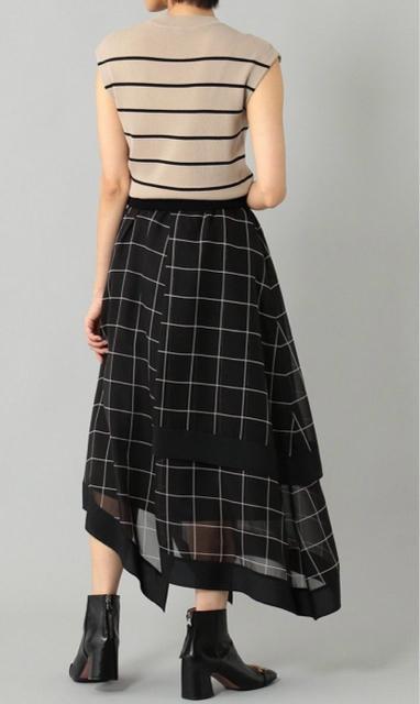 GRACECONTINENTALDiagram切替フレアニットワンピースグレースコンチネンタルダイアグラムボーダーフレンチスリーブ < ブランド GRACECONTINENTALDiagram切替フレアニットワンピースグレースコンチネンタルダイアグラムボーダーフレンチスリーブ < ブランドの